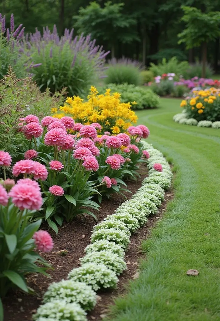 30 Garden Edging Ideas That Create a Polished Look 28 30 Garden Edging Ideas That Create a Polished Look - 28. Perennial Edging
