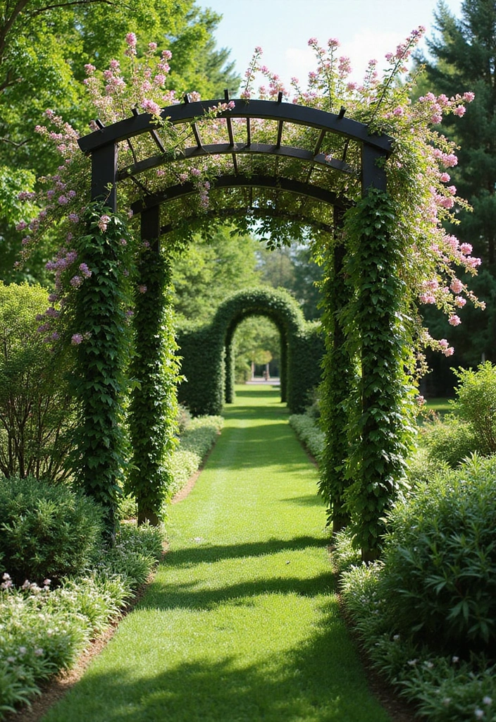 30 Garden Landscaping Ideas That Completely Transform Yards 16 30 Garden Landscaping Ideas That Completely Transform Yards - 16. Garden Arbors and Trellises: Architectural Beauty
