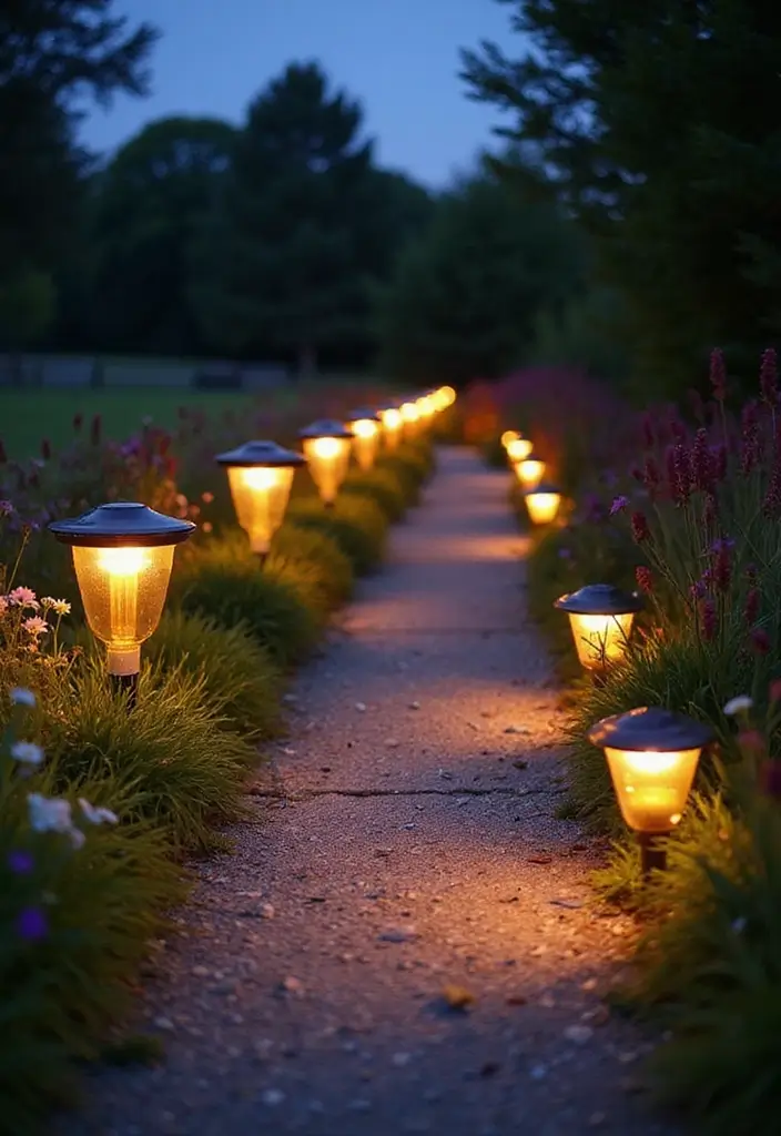 30 Garden Lighting Ideas That Make Nights Magical 1 30 Garden Lighting Ideas That Make Nights Magical - 1. Enchanted Solar Path Lights
