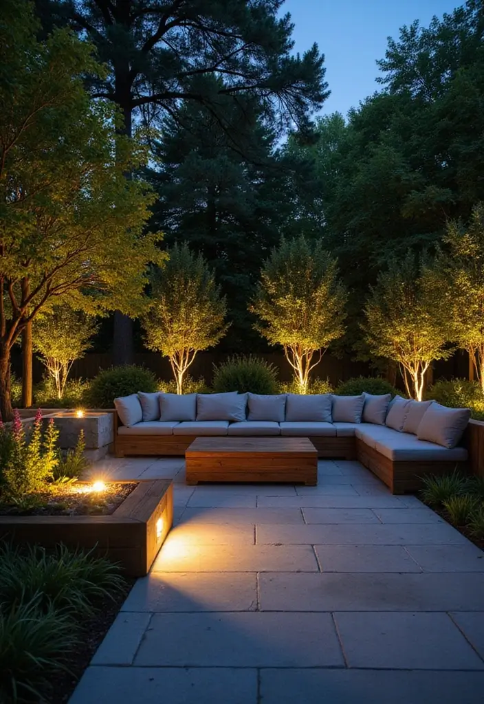 30 Garden Lighting Ideas That Make Nights Magical 18 30 Garden Lighting Ideas That Make Nights Magical - 18. Garden Seating with Integrated Lighting