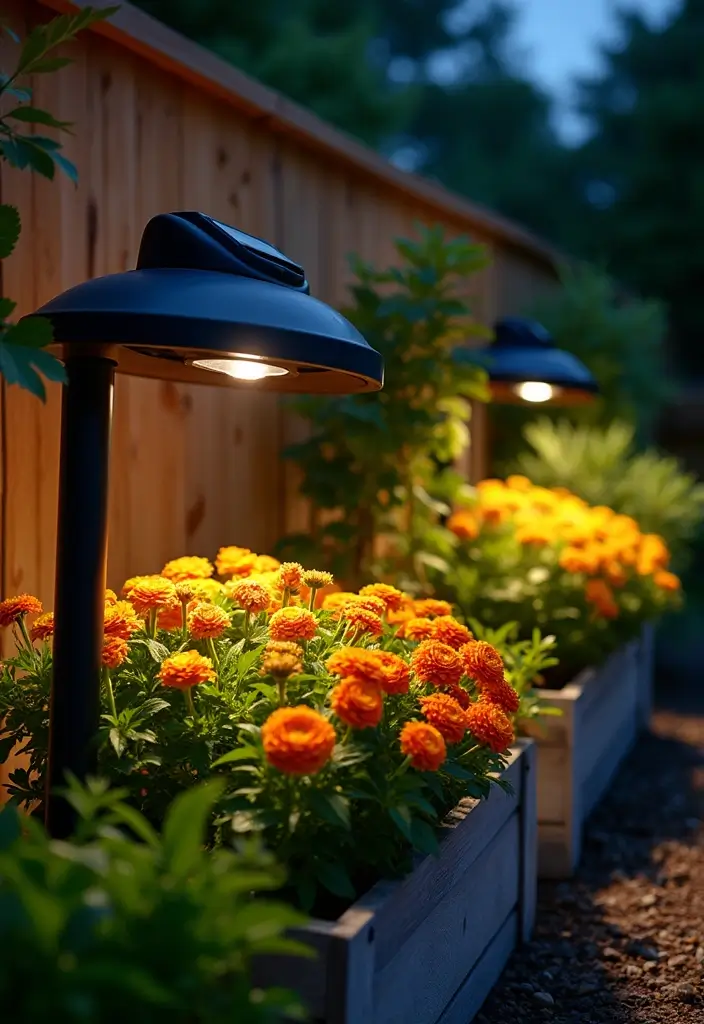 30 Garden Lighting Ideas That Make Nights Magical 19 30 Garden Lighting Ideas That Make Nights Magical - 19. Solar Lighted Garden Boxes