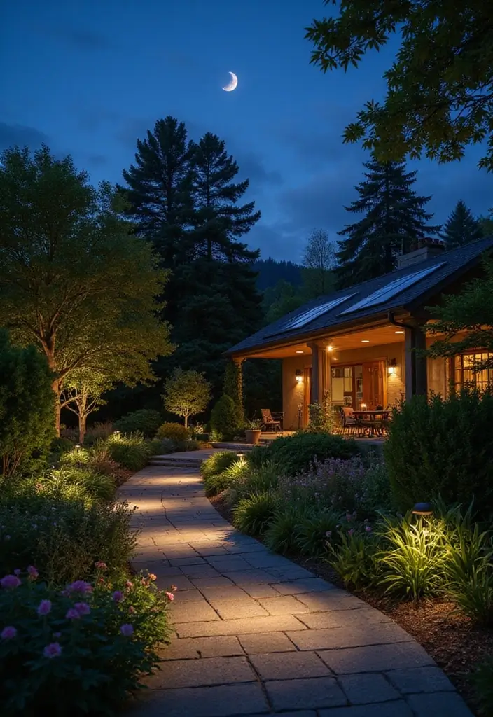 30 Garden Lighting Ideas That Make Nights Magical 21 30 Garden Lighting Ideas That Make Nights Magical - 21. Solar Roof-Top Lighting