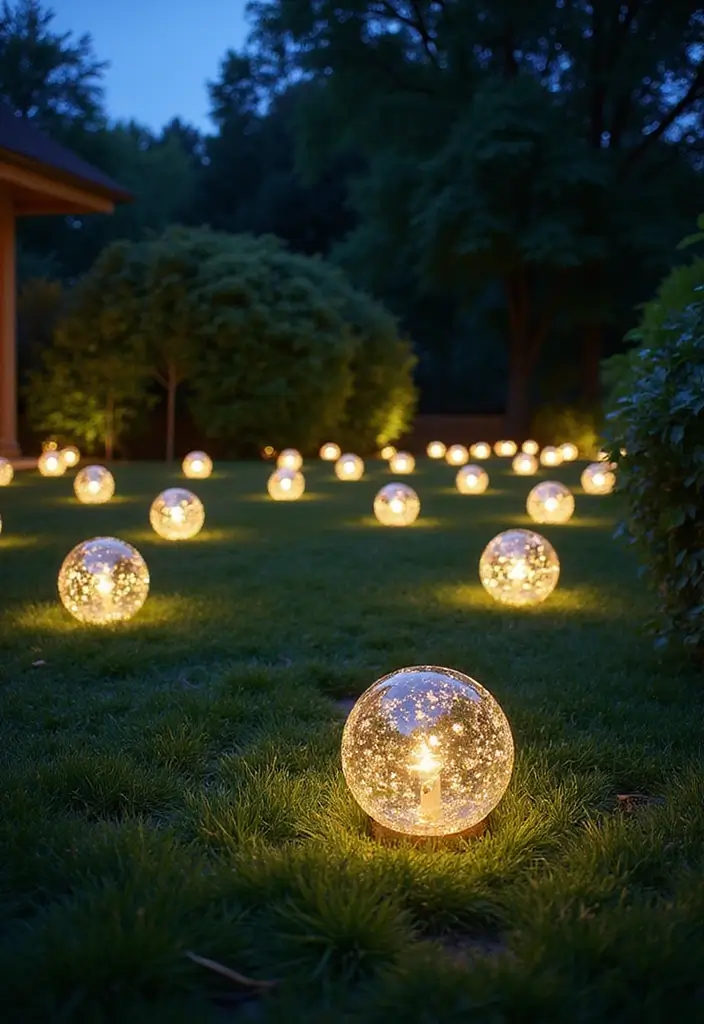 30 Garden Lighting Ideas That Make Nights Magical 28 30 Garden Lighting Ideas That Make Nights Magical - 28. Solar Crystal Ball Lights