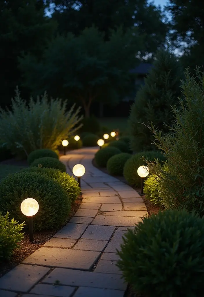 30 Garden Lighting Ideas That Make Nights Magical 30 30 Garden Lighting Ideas That Make Nights Magical - 30. Solar-Powered Moonlight Pathway Lights