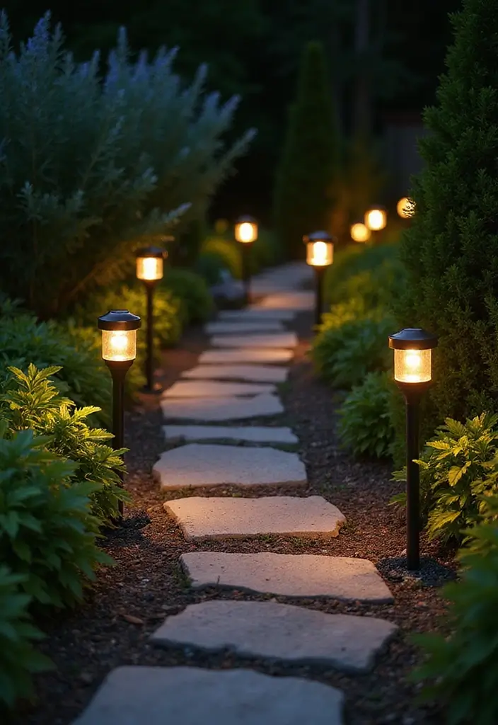 30 Garden Lighting Ideas That Make Nights Magical 8 30 Garden Lighting Ideas That Make Nights Magical - 8. Solar Stake Lights for Easy Setup