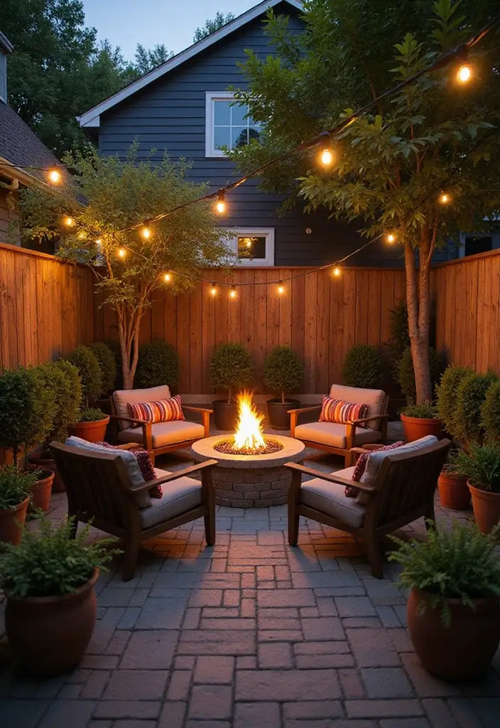 30 Garden Patio Ideas for Relaxing and Hosting in Style 1 30 Garden Patio Ideas for Relaxing and Hosting in Style - 1. Cozy Fire Pit Retreat