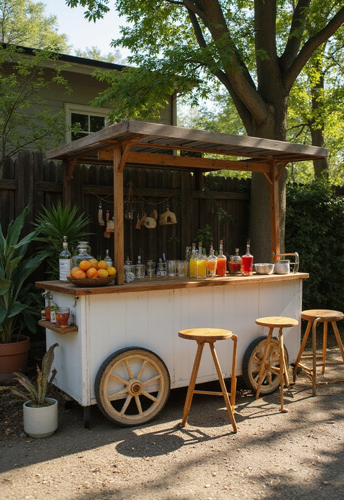 30 Garden Patio Ideas for Relaxing and Hosting in Style 11 30 Garden Patio Ideas for Relaxing and Hosting in Style - 11. Garden Bar Setup
