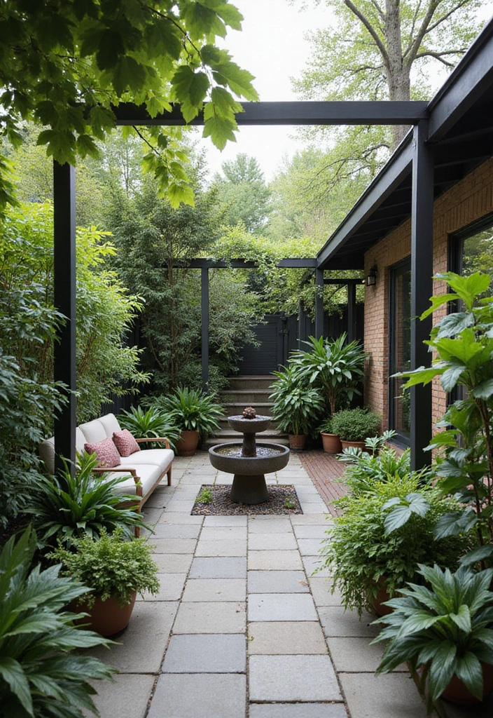 30 Garden Patio Ideas for Relaxing and Hosting in Style 2 30 Garden Patio Ideas for Relaxing and Hosting in Style - 2. Lush Greenery Oasis