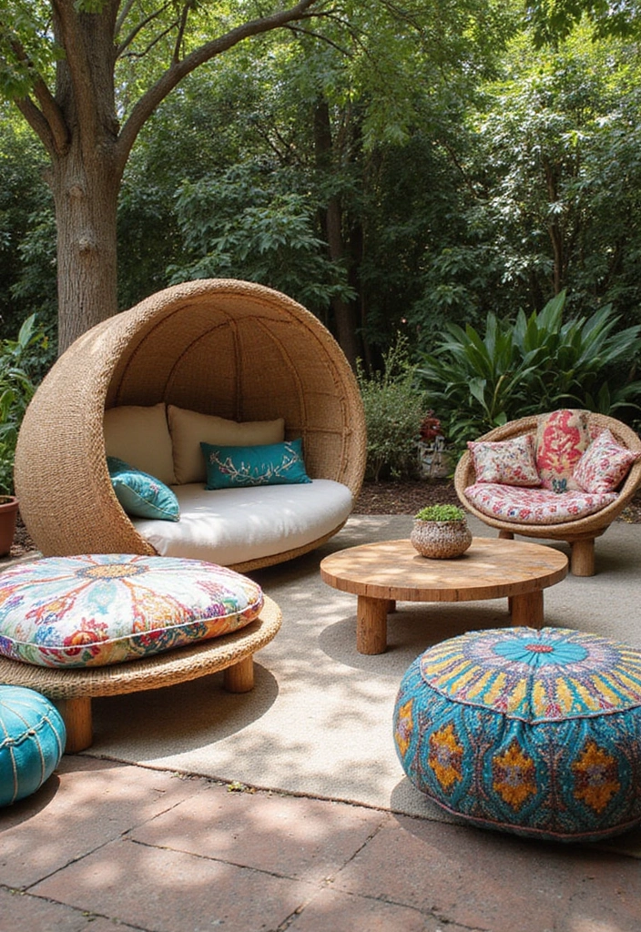 30 Garden Patio Ideas for Relaxing and Hosting in Style 25 30 Garden Patio Ideas for Relaxing and Hosting in Style - 25. Unique Seating Arrangements