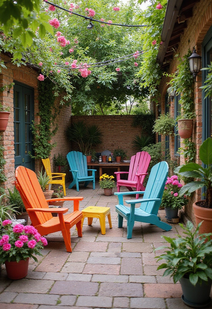 30 Garden Patio Ideas for Relaxing and Hosting in Style 6 30 Garden Patio Ideas for Relaxing and Hosting in Style - 6. Colorful Garden Escape