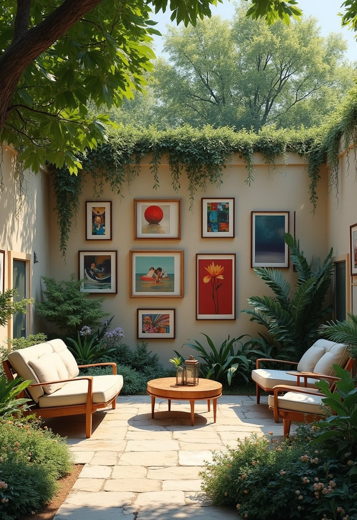 30 Garden Room Ideas That Add Style and Extra Space 18 30 Garden Room Ideas That Add Style and Extra Space - 18. Outdoor Art Gallery