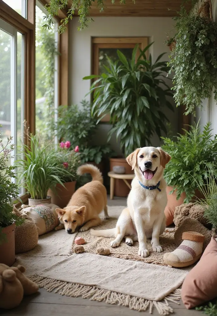 30 Garden Room Ideas That Add Style and Extra Space 22 30 Garden Room Ideas That Add Style and Extra Space - 22. Pet-Friendly Garden Room