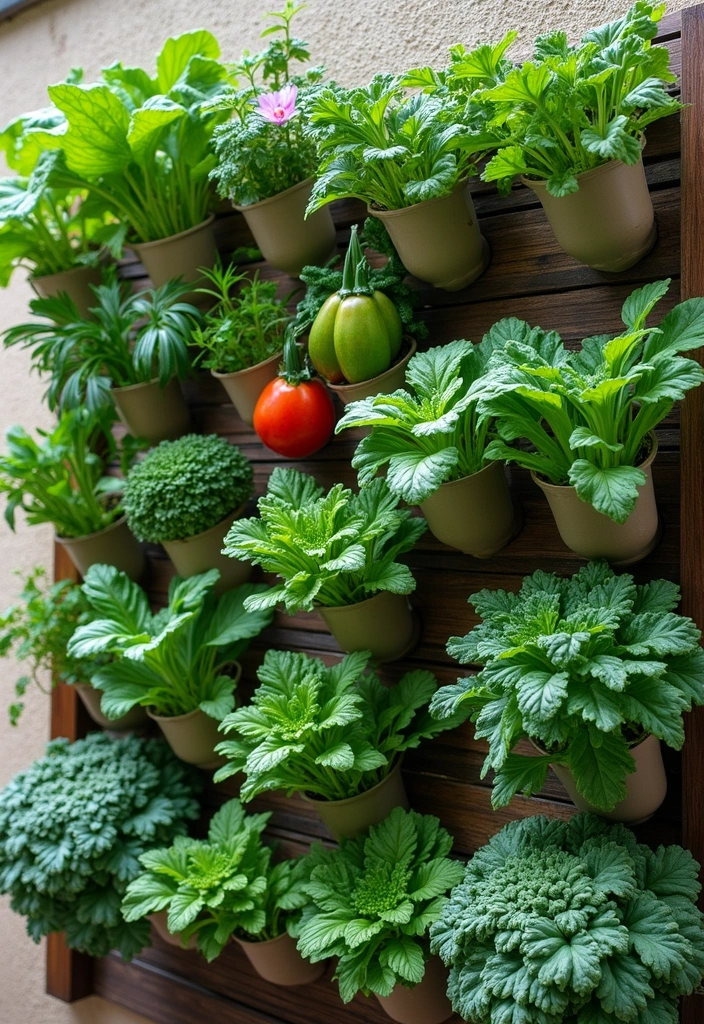 30 Garden Wall Ideas That Blend Beauty and Function 10 30 Garden Wall Ideas That Blend Beauty and Function - 10. Vertical Vegetable Garden