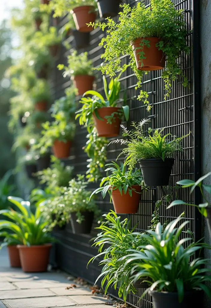 30 Garden Wall Ideas That Blend Beauty and Function 20 30 Garden Wall Ideas That Blend Beauty and Function - 20. Wire Mesh Plant Wall