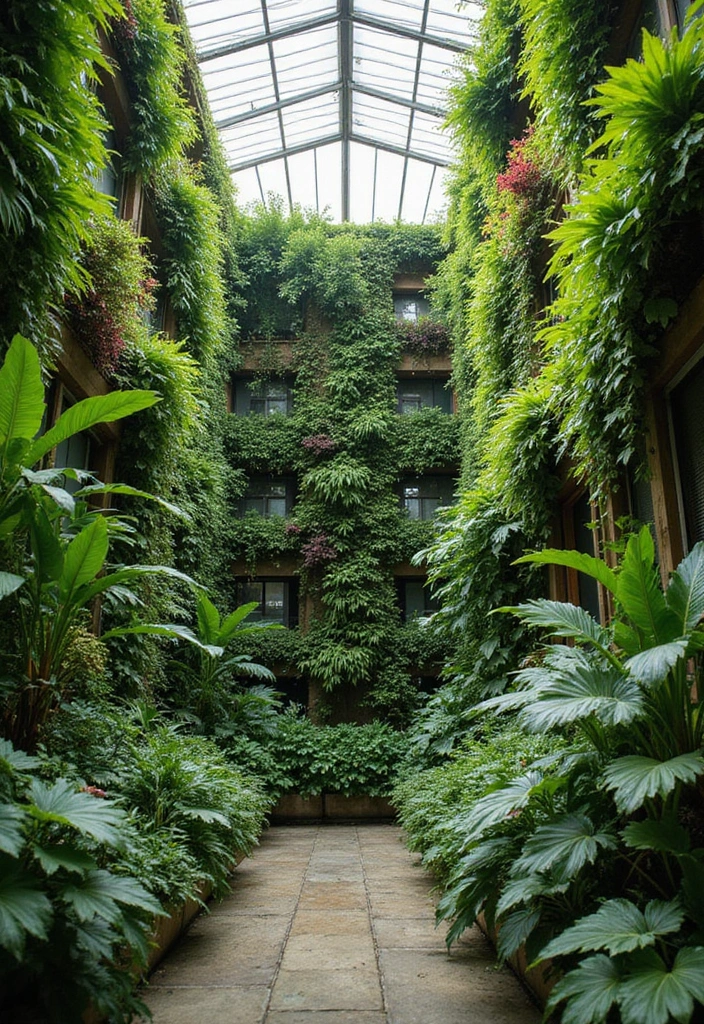30 Garden Wall Ideas That Blend Beauty and Function 22 30 Garden Wall Ideas That Blend Beauty and Function - 22. Ceiling-to-Floor Vertical Garden