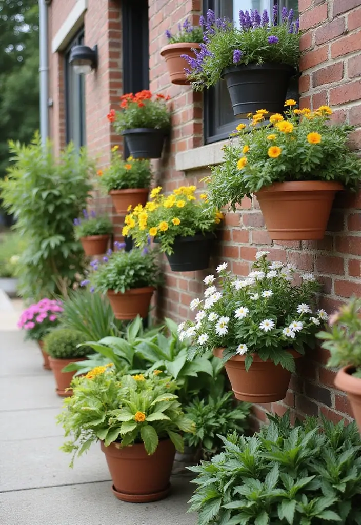 30 Garden Wall Ideas That Blend Beauty and Function 4 30 Garden Wall Ideas That Blend Beauty and Function - 4. Outdoor Wall Planters