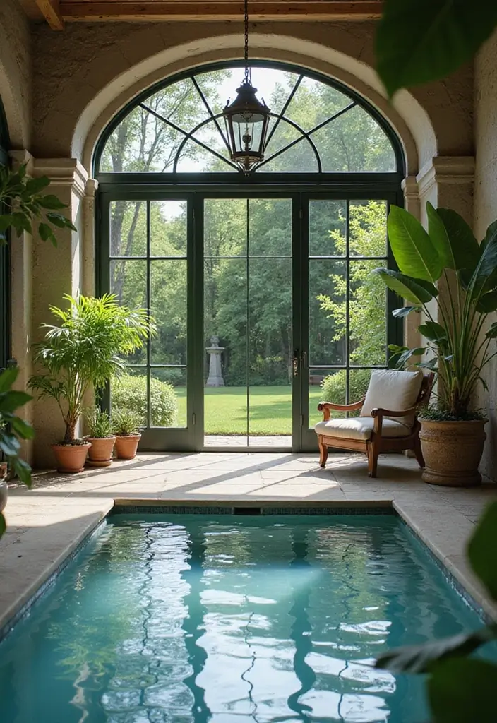 30 Garden With Pool Designs That Look Absolutely Dreamy 14 30 Garden With Pool Designs That Look Absolutely Dreamy - 14. Garden Room Overlooking the Pool