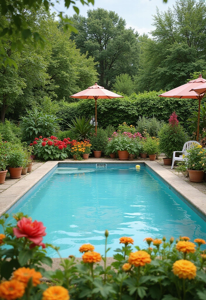 30 Garden With Pool Designs That Look Absolutely Dreamy 17 30 Garden With Pool Designs That Look Absolutely Dreamy - 17. Poolside Garden with Edible Plants