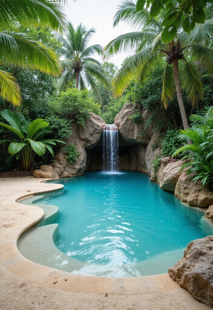 30 Garden With Pool Designs That Look Absolutely Dreamy 8 30 Garden With Pool Designs That Look Absolutely Dreamy - 8. Tropical Pool with Lagoon Features