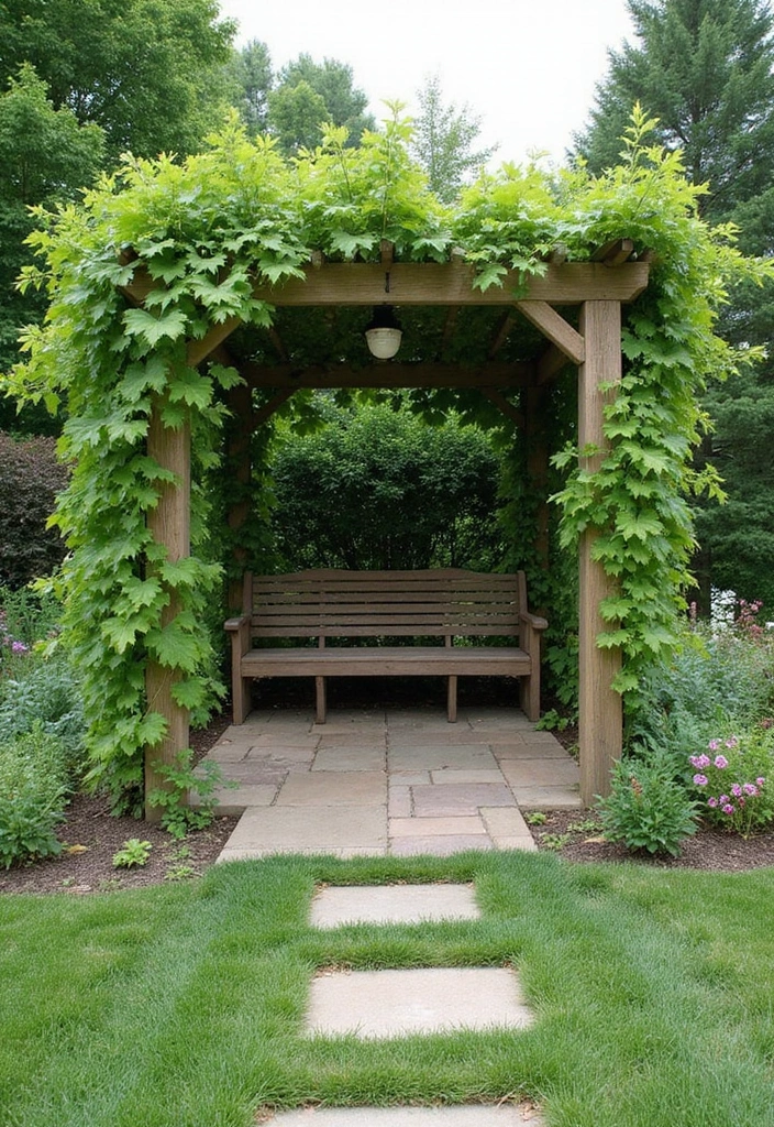 30 Gorgeous Garden Bed Ideas That Add Instant Charm 18 30 Gorgeous Garden Bed Ideas That Add Instant Charm - 18. Grape Arbor Garden Beds