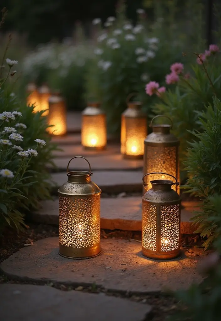 30 Homemade Garden Decorations That Are Easy and Beautiful 2 30 Homemade Garden Decorations That Are Easy and Beautiful - 2. Creative Tin Can Lanterns