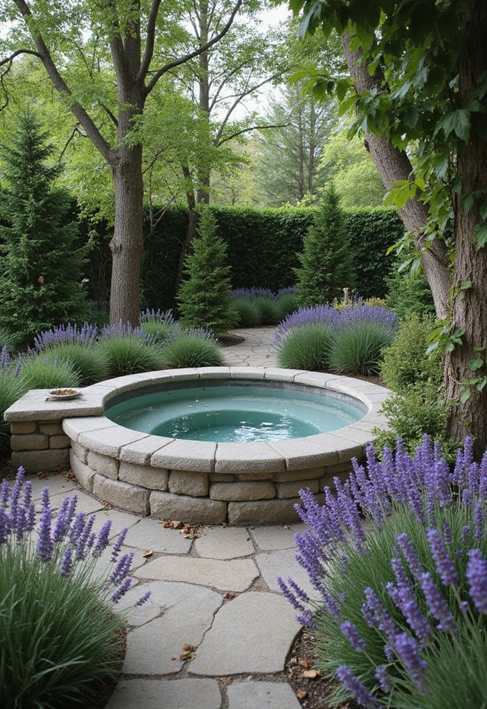 30 Hot Tub Garden Ideas for the Ultimate Backyard Escape 21 30 Hot Tub Garden Ideas for the Ultimate Backyard Escape - 21. Hot Tub with Aromatic Plants
