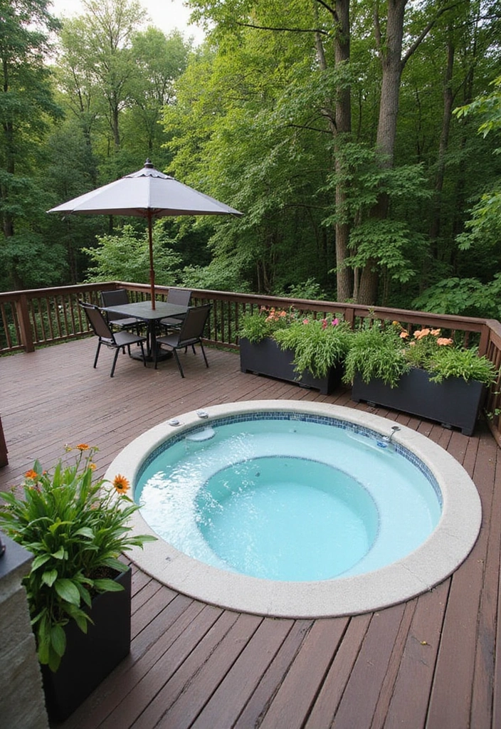30 Hot Tub Garden Ideas for the Ultimate Backyard Escape 7 30 Hot Tub Garden Ideas for the Ultimate Backyard Escape - 7. Elevated Hot Tub Deck