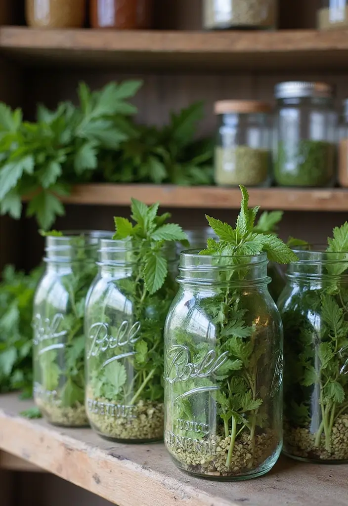 30 Indoor Herb Garden Ideas Perfect for Fresh Cooking 26 30 Indoor Herb Garden Ideas Perfect for Fresh Cooking - 26. Herb-Filled Mason Jars
