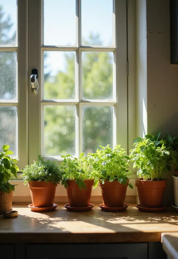 30 Indoor Herb Garden Ideas Perfect for Fresh Cooking 3 30 Indoor Herb Garden Ideas Perfect for Fresh Cooking - 3. Kitchen Window Sill Herb Garden