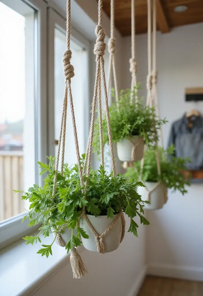 30 Indoor Herb Garden Ideas Perfect for Fresh Cooking 5 30 Indoor Herb Garden Ideas Perfect for Fresh Cooking - 5. Hanging Herb Garden
