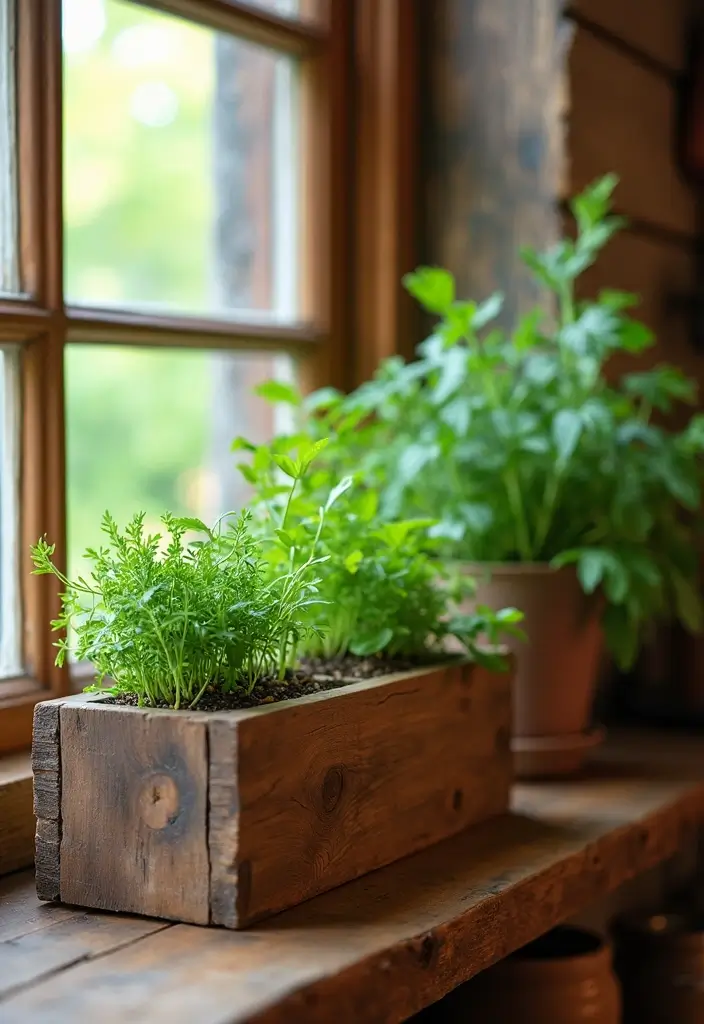 30 Indoor Herb Garden Ideas Perfect for Fresh Cooking 8 30 Indoor Herb Garden Ideas Perfect for Fresh Cooking - 8. Reclaimed Wood Planters