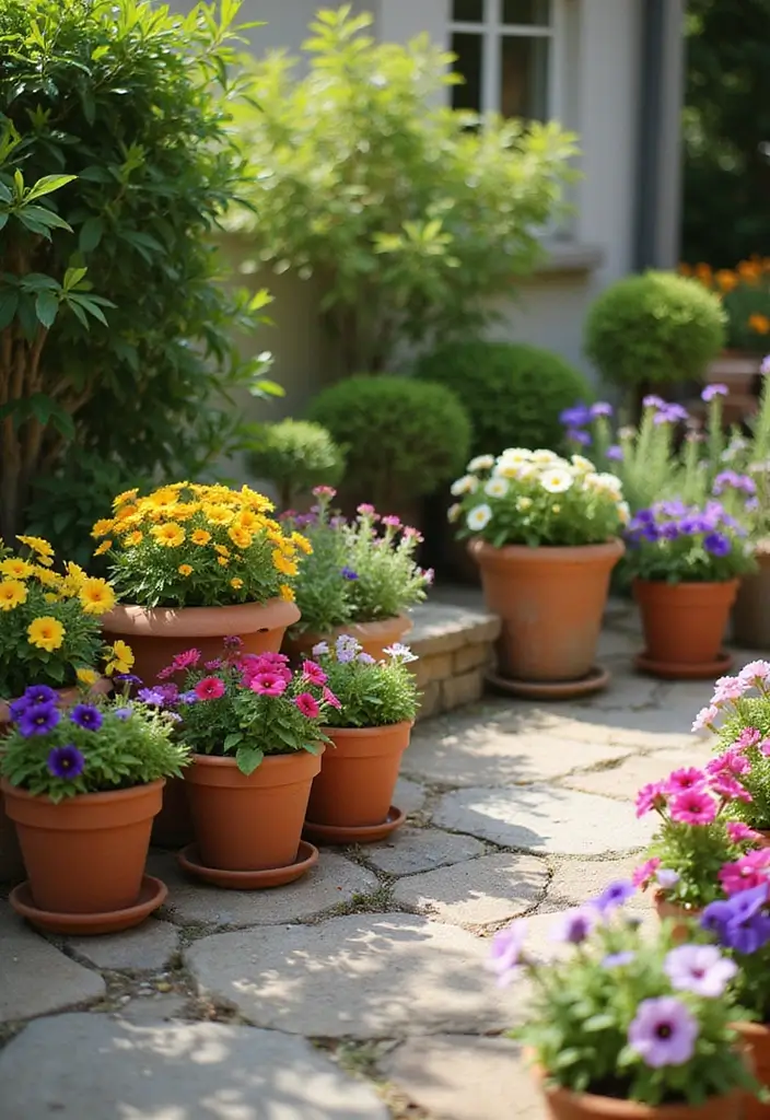 30 Italian Garden Ideas That Feel Romantic and Luxurious 1 30 Italian Garden Ideas That Feel Romantic and Luxurious - 1. Terracotta Planters Overflowing with Petunias