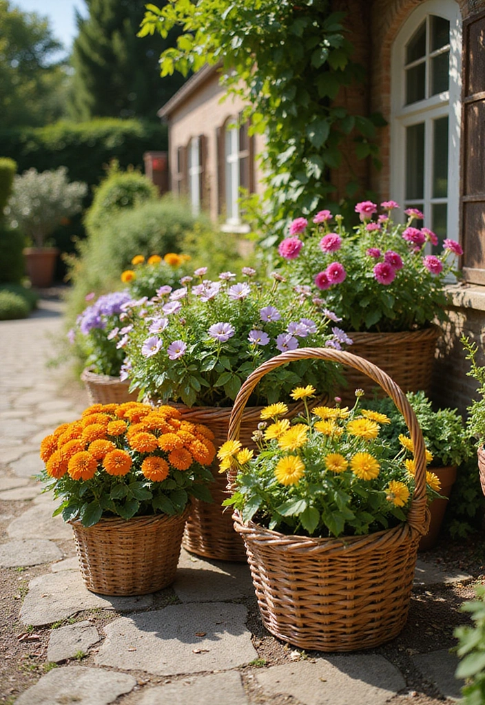 30 Italian Garden Ideas That Feel Romantic and Luxurious 20 30 Italian Garden Ideas That Feel Romantic and Luxurious - 20. Charming Garden Baskets