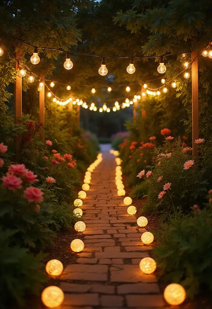 30 Italian Garden Ideas That Feel Romantic and Luxurious 23 30 Italian Garden Ideas That Feel Romantic and Luxurious - 23. Whimsical Garden Path Lights
