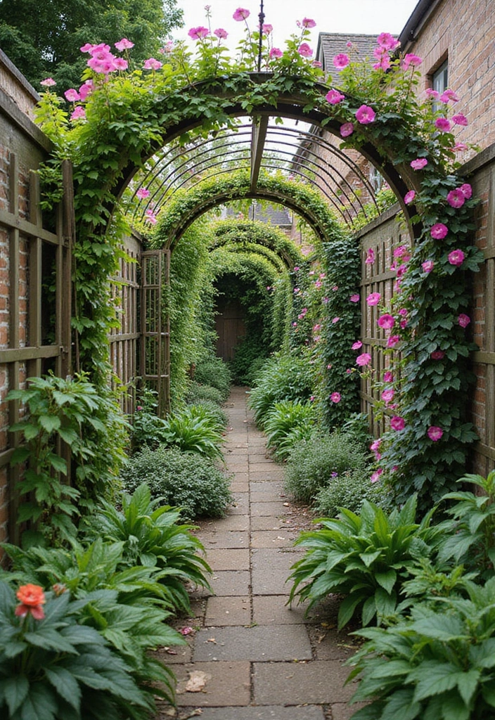 30 Long Narrow Garden Ideas That Make Spaces Look Wider 1 30 Long Narrow Garden Ideas That Make Spaces Look Wider - 1. Vertical Climbing Plants