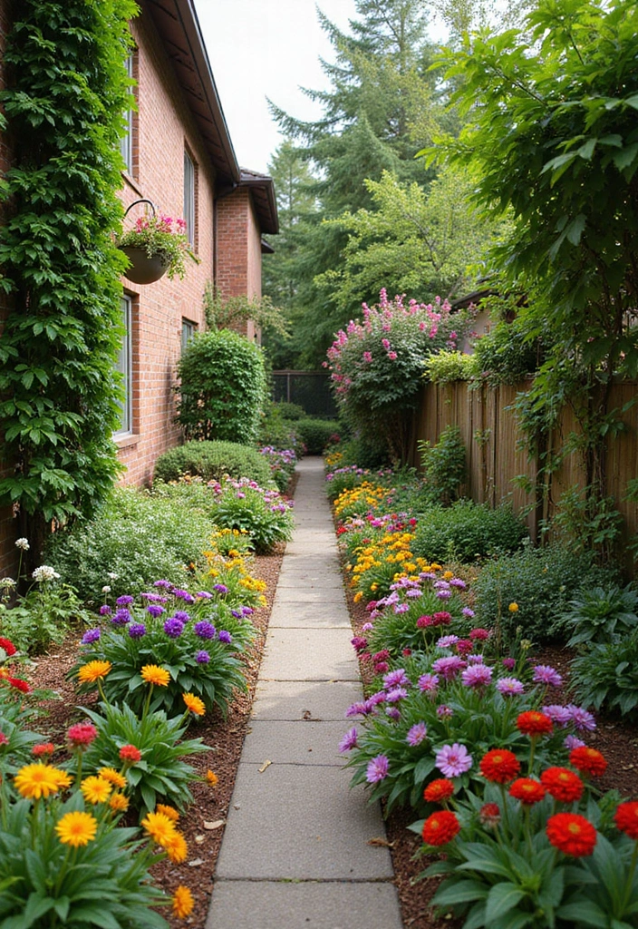30 Long Narrow Garden Ideas That Make Spaces Look Wider 10 30 Long Narrow Garden Ideas That Make Spaces Look Wider - 10. Colorful Borders