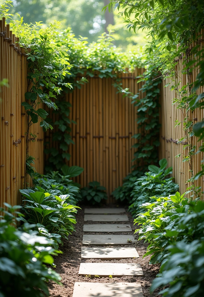 30 Long Narrow Garden Ideas That Make Spaces Look Wider 20 30 Long Narrow Garden Ideas That Make Spaces Look Wider - 20. Bamboo Fencing