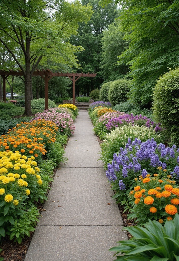 30 Long Narrow Garden Ideas That Make Spaces Look Wider 21 30 Long Narrow Garden Ideas That Make Spaces Look Wider - 21. Color Themes