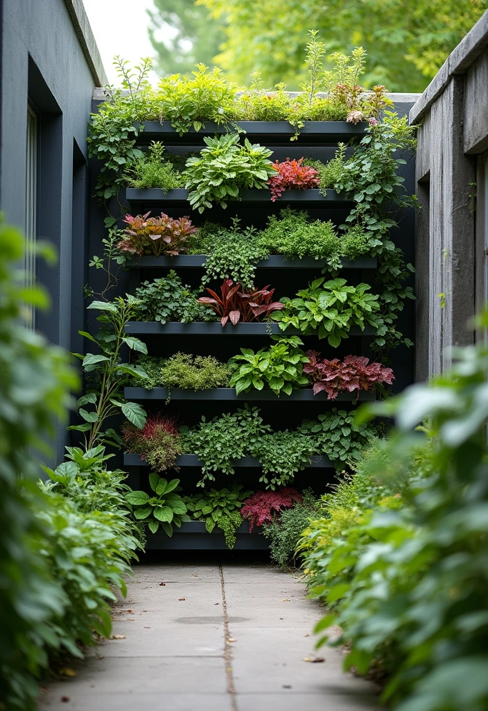 30 Long Narrow Garden Ideas That Make Spaces Look Wider 29 30 Long Narrow Garden Ideas That Make Spaces Look Wider - 29. Vertical Planting Systems