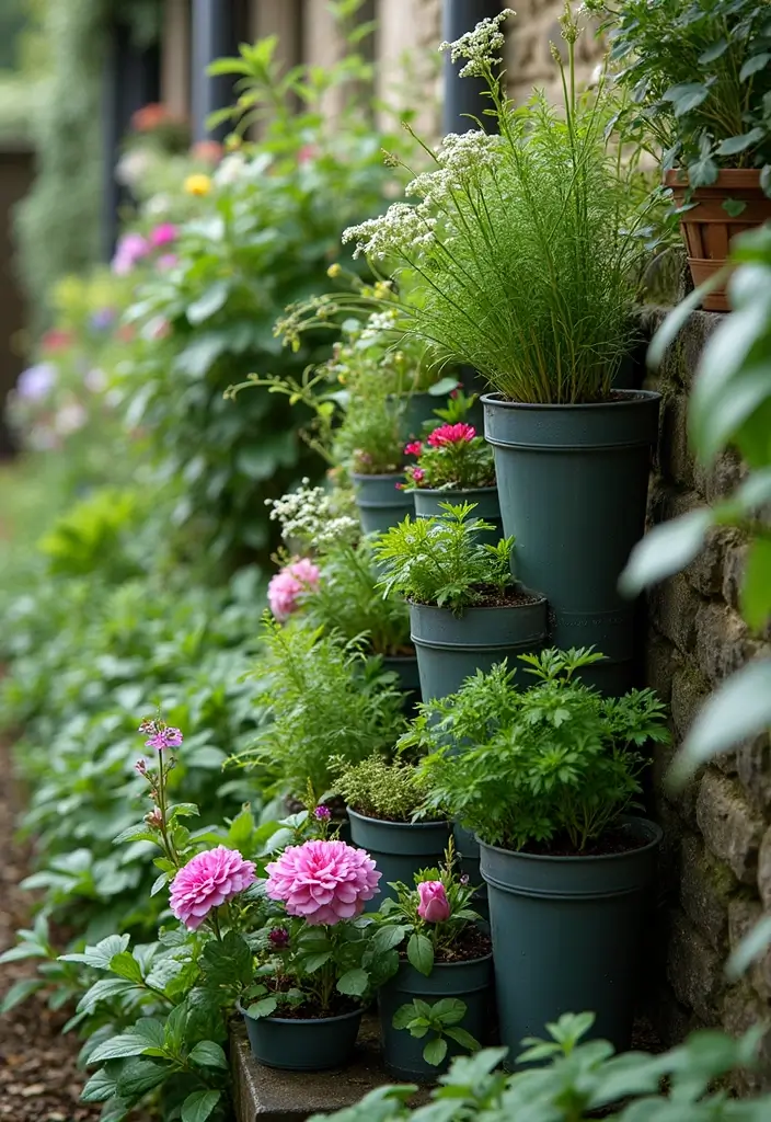 30 Long Narrow Garden Ideas That Make Spaces Look Wider 7 30 Long Narrow Garden Ideas That Make Spaces Look Wider - 7. Tiered Planters