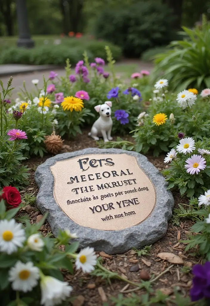 30 Memorial Garden Ideas That Are Beautiful and Peaceful 12 30 Memorial Garden Ideas That Are Beautiful and Peaceful - 12. Pet Memorial Plaques
