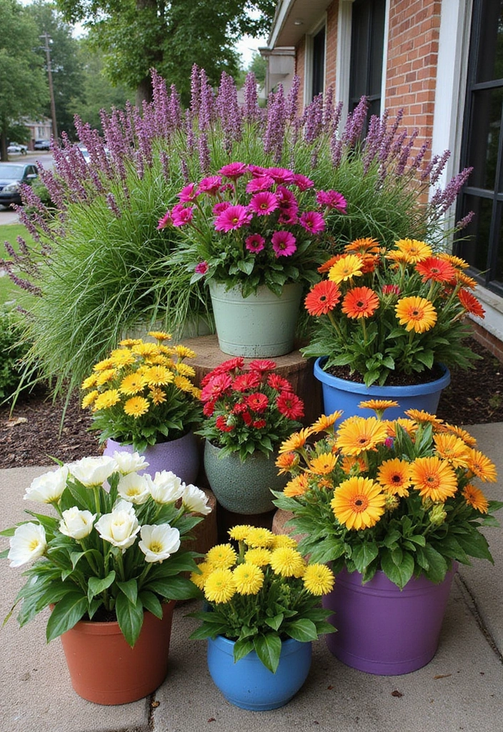 30 Memorial Garden Ideas That Are Beautiful and Peaceful 14 30 Memorial Garden Ideas That Are Beautiful and Peaceful - 14. Creative Container Arrangements
