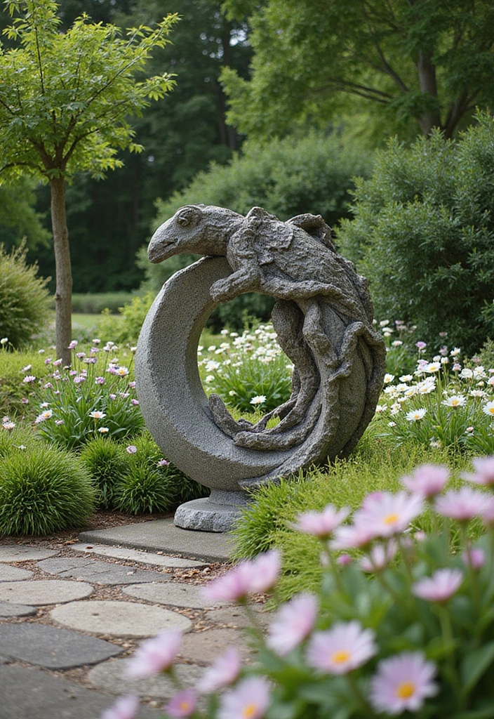 30 Memorial Garden Ideas That Are Beautiful and Peaceful 18 30 Memorial Garden Ideas That Are Beautiful and Peaceful - 18. Nature-Inspired Artworks