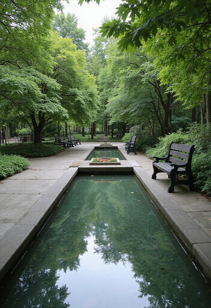30 Memorial Garden Ideas That Are Beautiful and Peaceful 20 30 Memorial Garden Ideas That Are Beautiful and Peaceful - 20. Serenity Reflection Pool