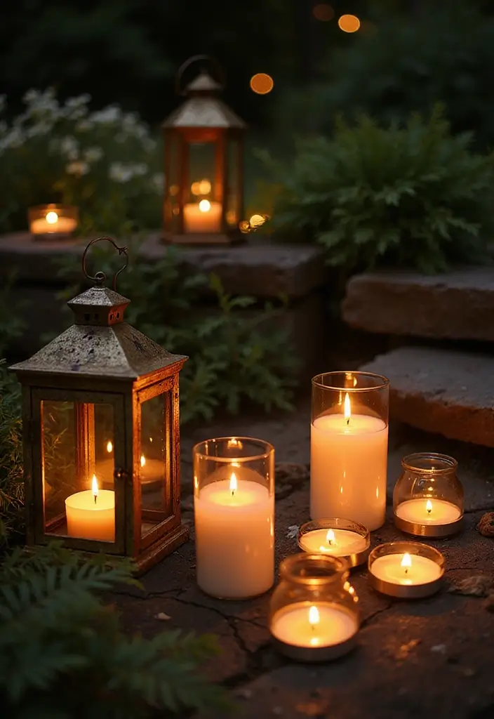 30 Memorial Garden Ideas That Are Beautiful and Peaceful 22 30 Memorial Garden Ideas That Are Beautiful and Peaceful - 22. Peaceful Candlelight Rituals
