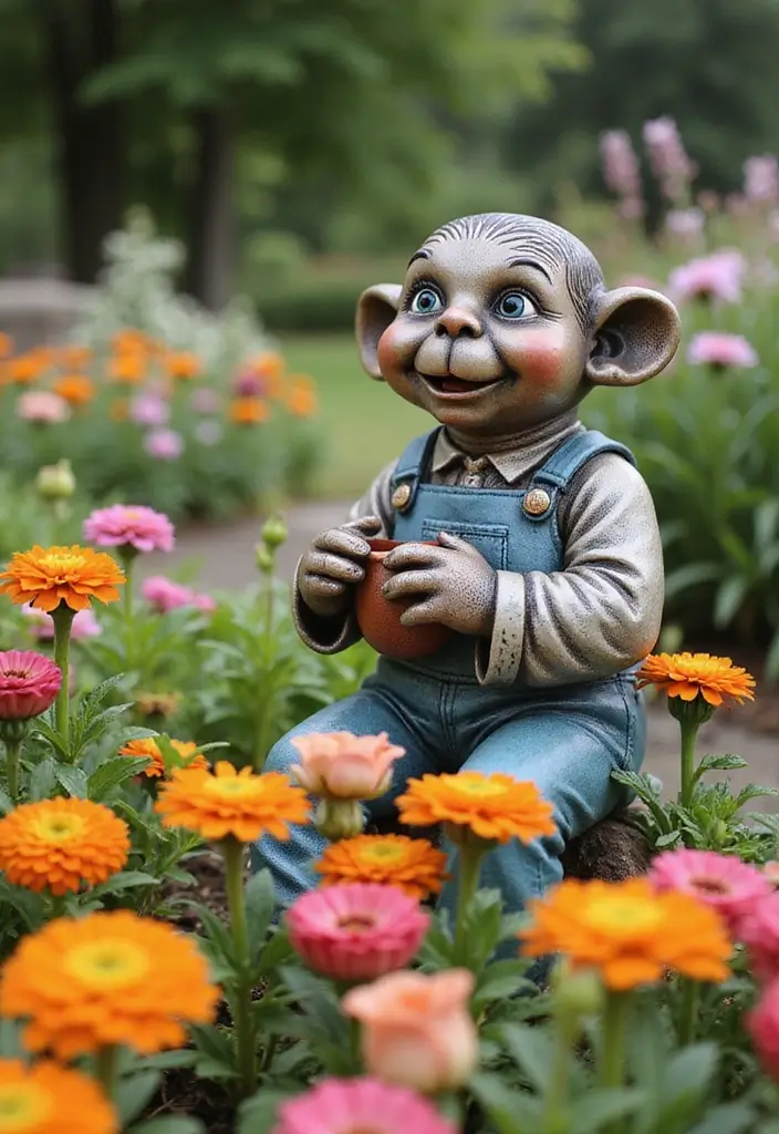 30 Memorial Garden Ideas That Are Beautiful and Peaceful 6 30 Memorial Garden Ideas That Are Beautiful and Peaceful - 6. Whimsical Garden Statues