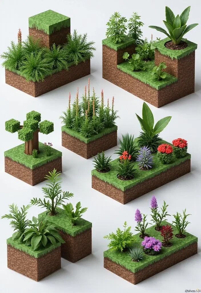 30 Minecraft Garden Ideas That Gamers Will Love to Build 13 30 Minecraft Garden Ideas That Gamers Will Love to Build - 13. Modular Planters