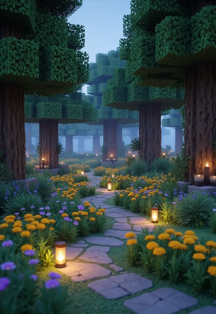 30 Minecraft Garden Ideas That Gamers Will Love to Build 14 30 Minecraft Garden Ideas That Gamers Will Love to Build - 14. Mystic Forest Garden