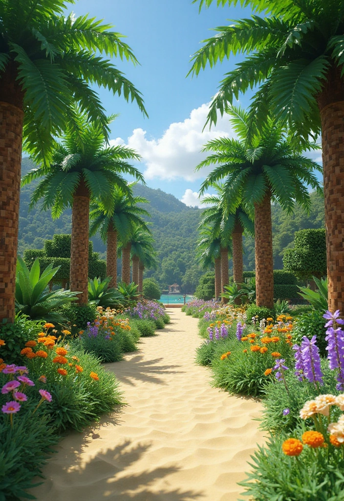 30 Minecraft Garden Ideas That Gamers Will Love to Build 16 30 Minecraft Garden Ideas That Gamers Will Love to Build - 16. Tropical Paradise Garden