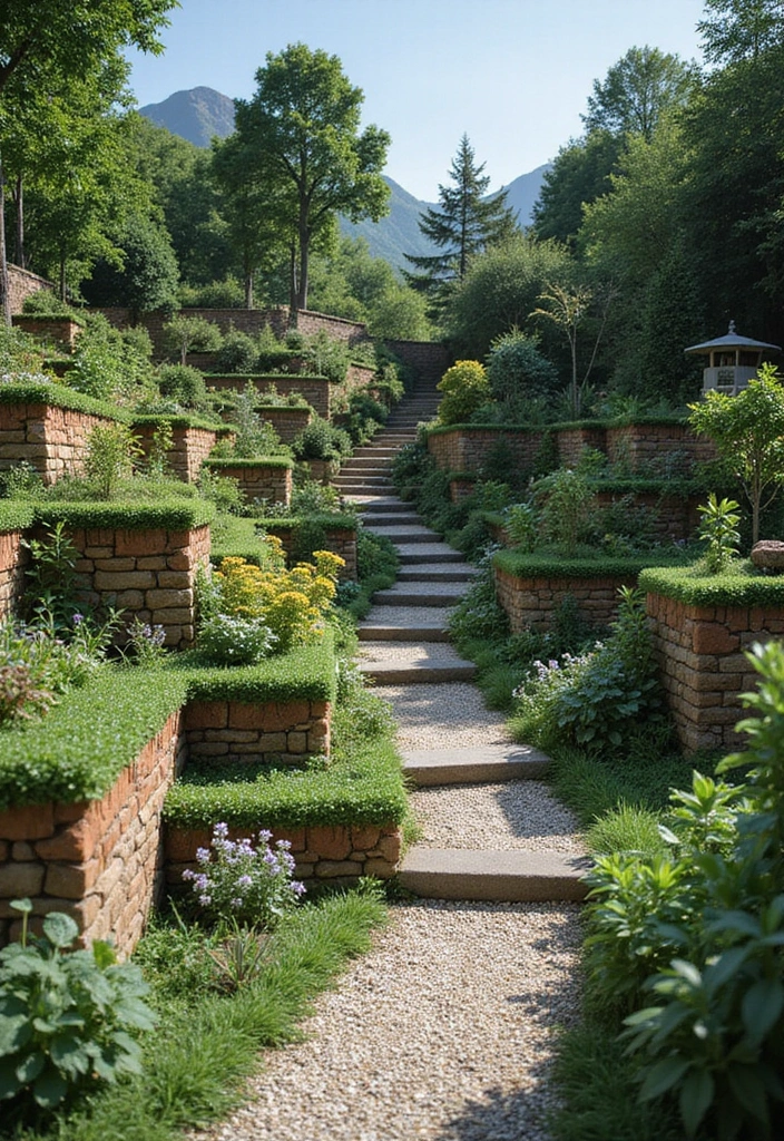 30 Minecraft Garden Ideas That Gamers Will Love to Build 2 30 Minecraft Garden Ideas That Gamers Will Love to Build - 2. Terraced Garden Beds